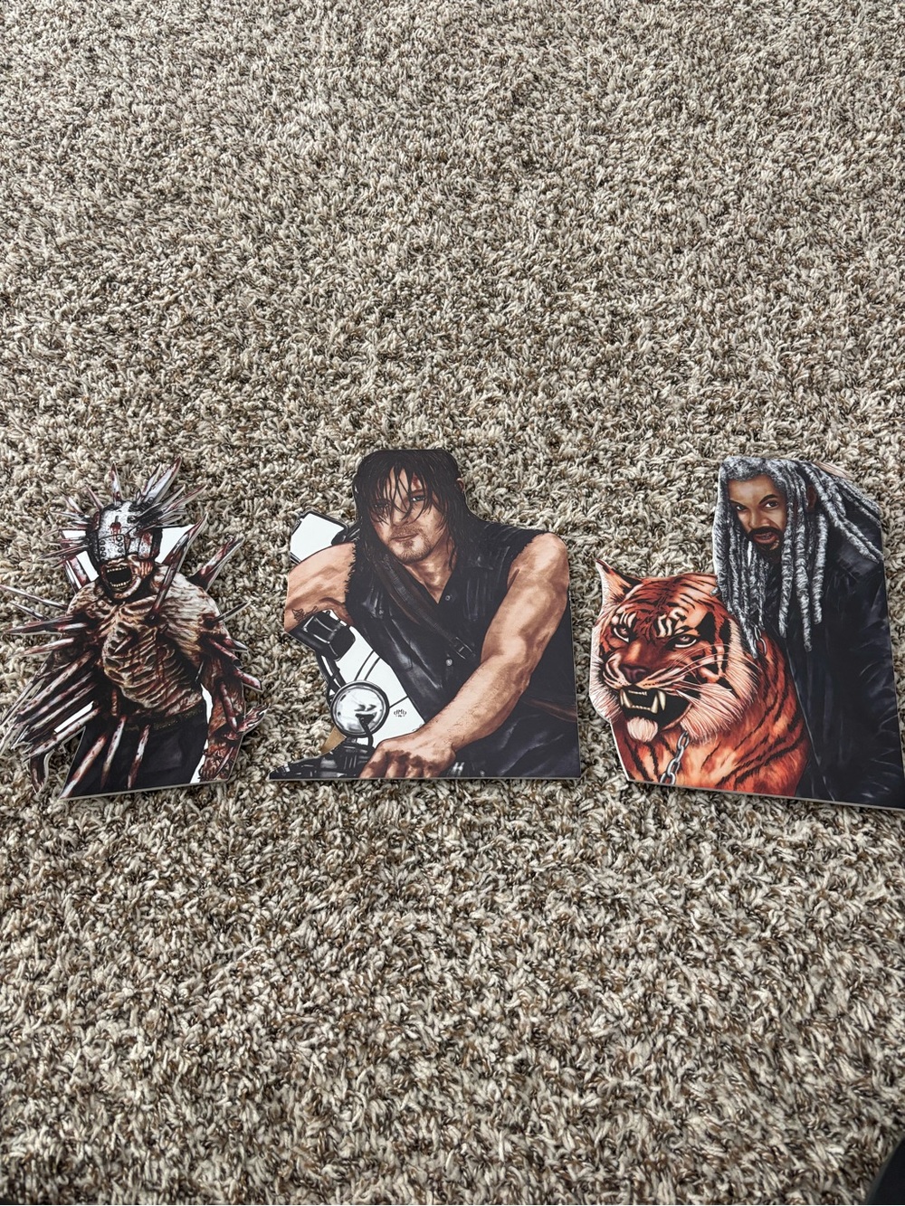 The Walking Dead foam cut outs with stands